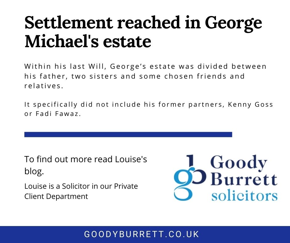 Settlement reached in George Michael’s estate