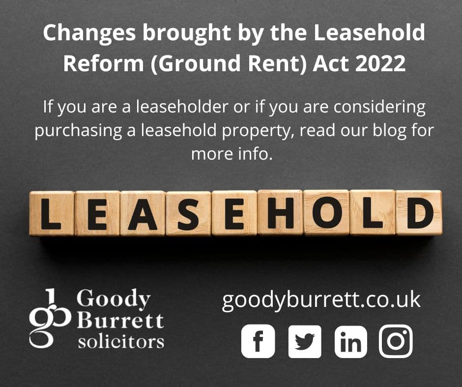 Changes brought by the Leasehold Reform (Ground Rent) Act 2022